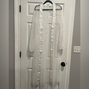 Pink Lily White Kimono Size L Brand New- Never Worn